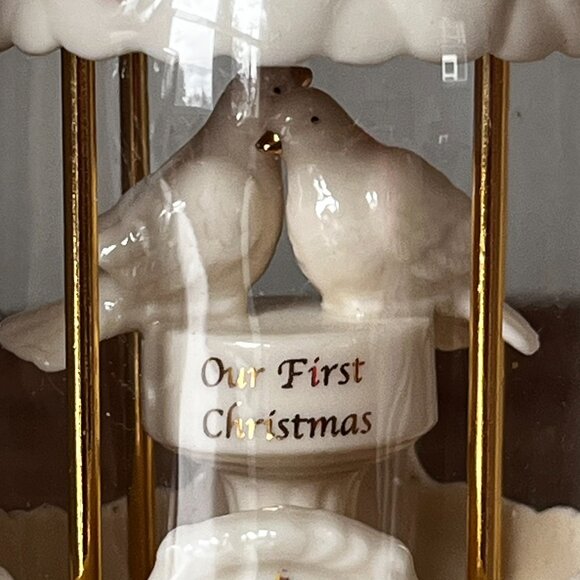 Spode Our First Christmas 2003 Ornament Doves Love Birds in Box Holiday Vintage - Picture 4 of 10